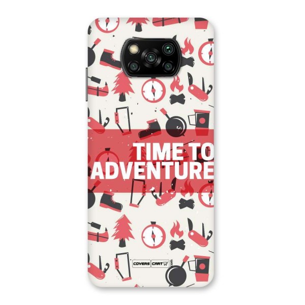 Time To Adventure Radiant Red Back Case for Poco X3