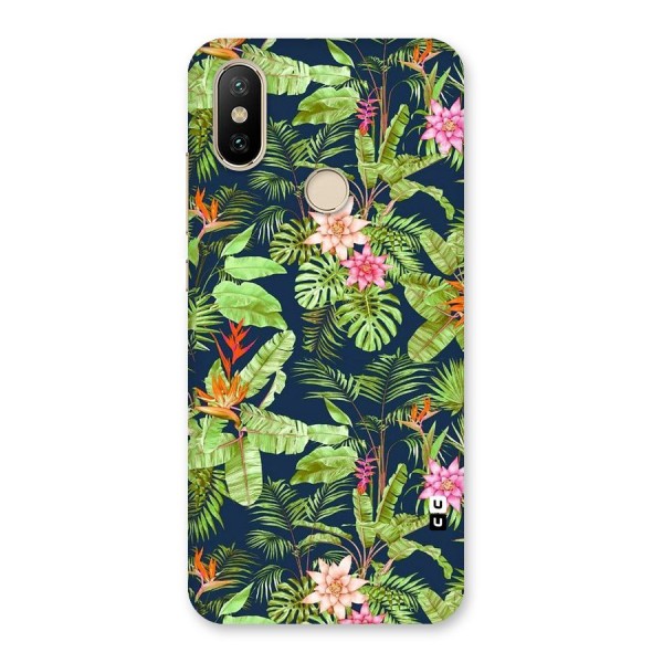 Tiny Flower Leaves Back Case for Mi A2