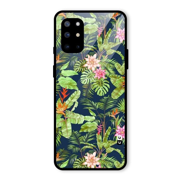 Tiny Flower Leaves Glass Back Case for OnePlus 8T