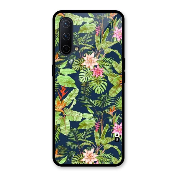 Tiny Flower Leaves Glass Back Case for OnePlus Nord CE 5G