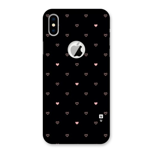 Tiny Little Pink Pattern Back Case for iPhone X Logo Cut