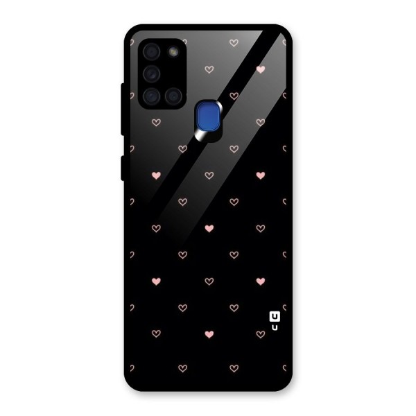Tiny Little Pink Pattern Glass Back Case for Galaxy A21s