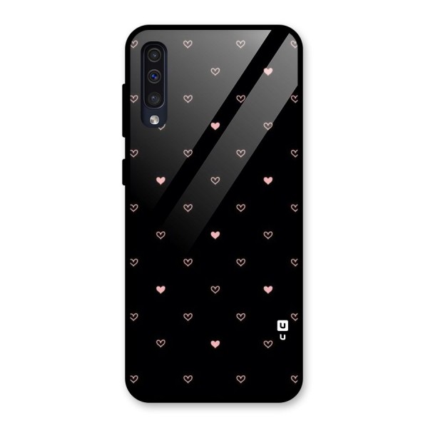 Tiny Little Pink Pattern Glass Back Case for Galaxy A50