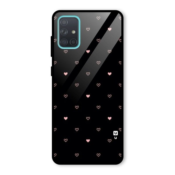 Tiny Little Pink Pattern Glass Back Case for Galaxy A71
