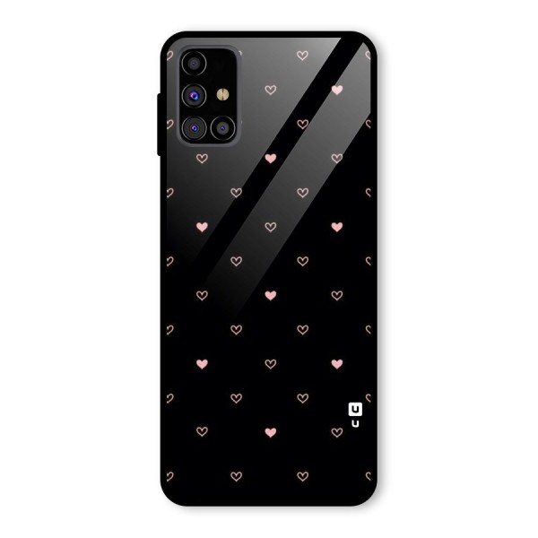 Tiny Little Pink Pattern Glass Back Case for Galaxy M31s