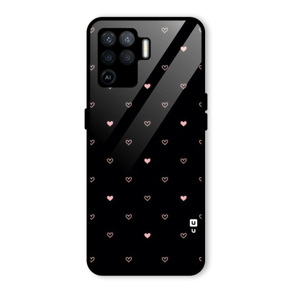 Tiny Little Pink Pattern Glass Back Case for Oppo F19 Pro