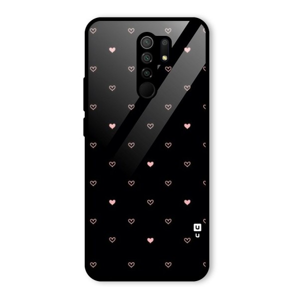 Tiny Little Pink Pattern Glass Back Case for Redmi 9 Prime