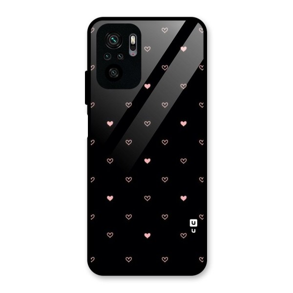 Tiny Little Pink Pattern Glass Back Case for Redmi Note 10S