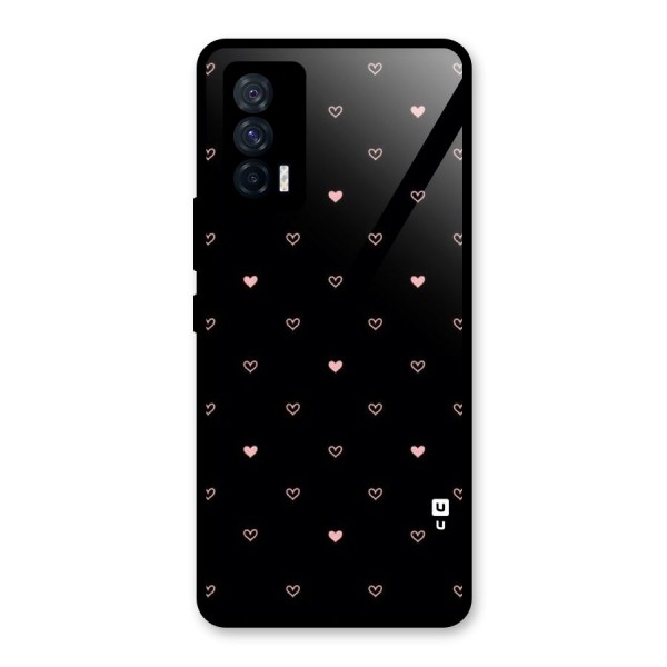 Tiny Little Pink Pattern Glass Back Case for Vivo iQOO 7 5G