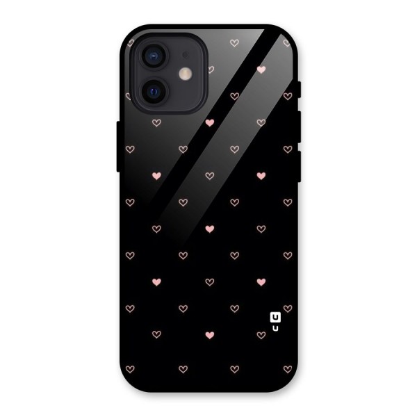 Tiny Little Pink Pattern Glass Back Case for iPhone 12