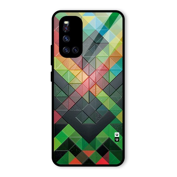 Too Much Colors Pattern Glass Back Case for Vivo V19