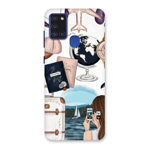 Travel Diaries Back Case for Galaxy A21s
