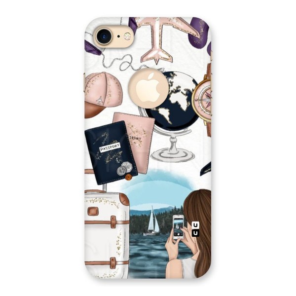 Travel Diaries Back Case for iPhone 7 Logo Cut