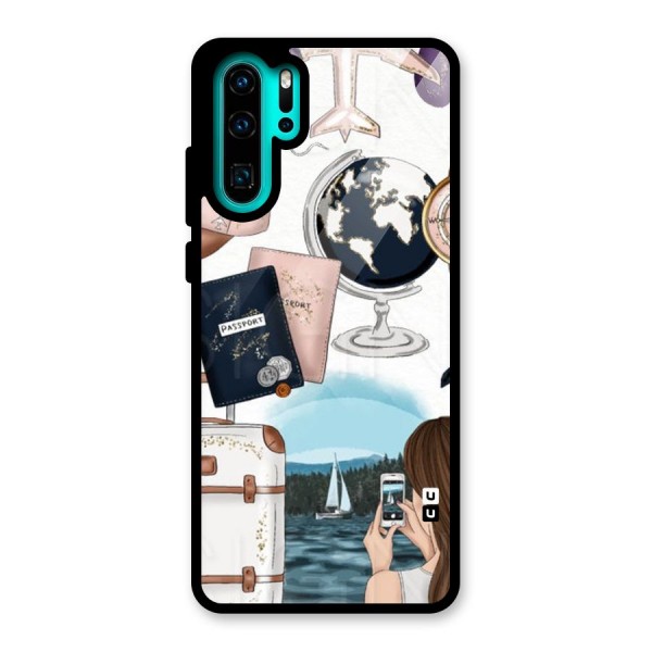 Travel Diaries Glass Back Case for Huawei P30 Pro