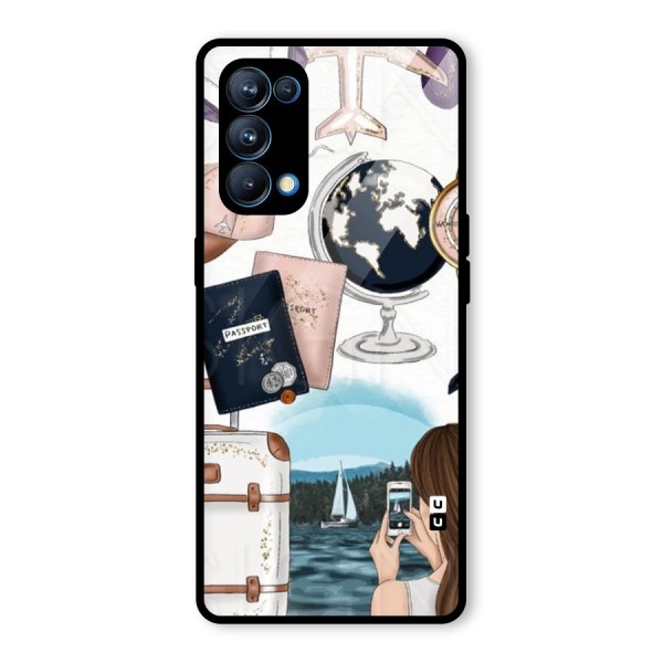 Travel Diaries Glass Back Case for Oppo Reno5 Pro 5G