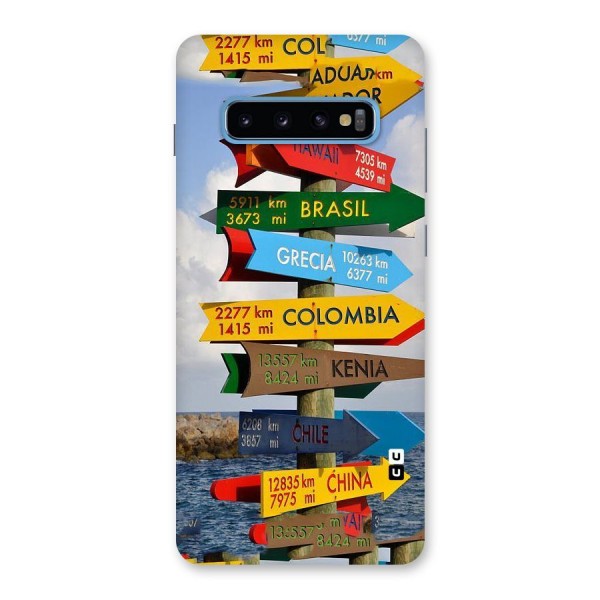 Travel Directions Back Case for Galaxy S10 Plus