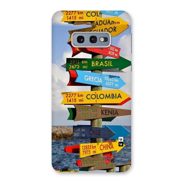 Travel Directions Back Case for Galaxy S10e
