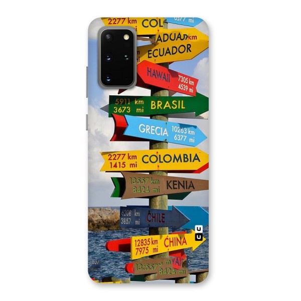 Travel Directions Back Case for Galaxy S20 Plus