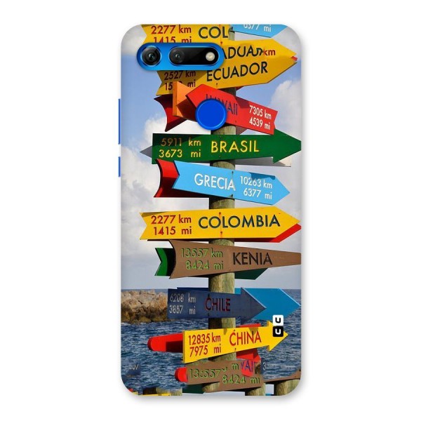 Travel Directions Back Case for Honor View 20