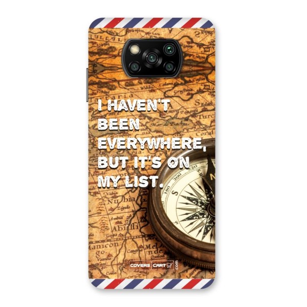 Travel Map Back Case for Poco X3