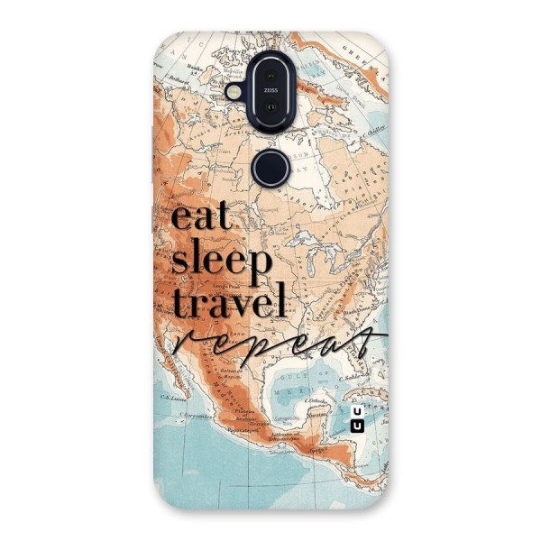 Travel Repeat Back Case for Nokia 8.1
