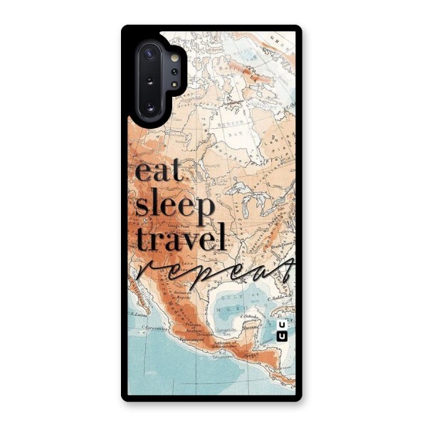 Travel Repeat Glass Back Case for Galaxy Note 10 Plus