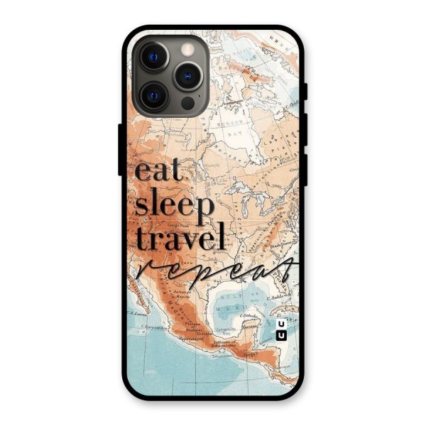 Travel Repeat Glass Back Case for iPhone 12 Pro Max