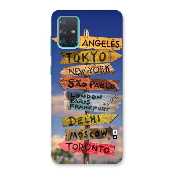 Travel Signs Back Case for Galaxy A71
