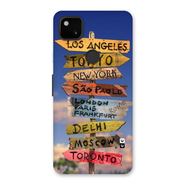 Travel Signs Back Case for Google Pixel 4a