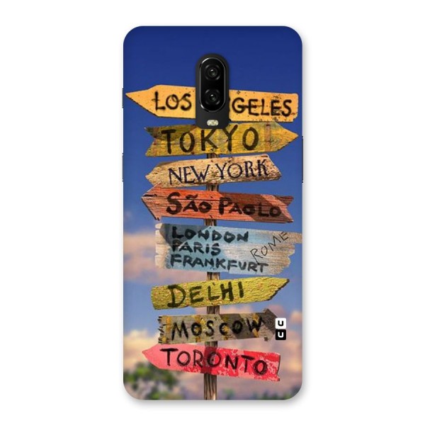 Travel Signs Back Case for OnePlus 6T