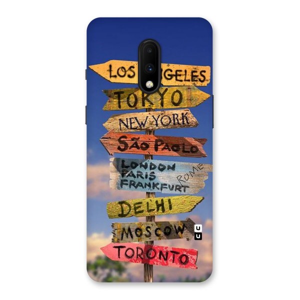 Travel Signs Back Case for OnePlus 7
