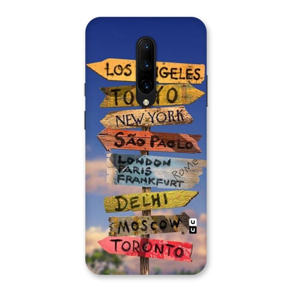 Travel Signs Back Case for OnePlus 7 Pro