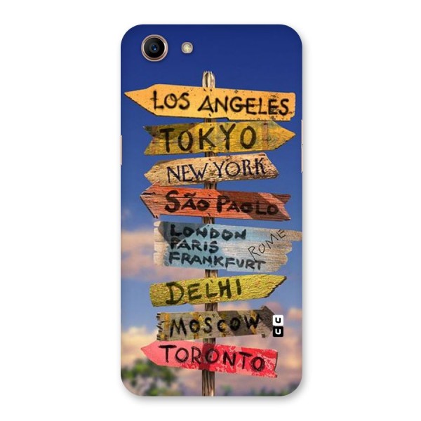 Travel Signs Back Case for Oppo A83 (2018)