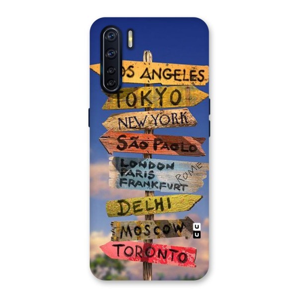 Travel Signs Back Case for Oppo F15
