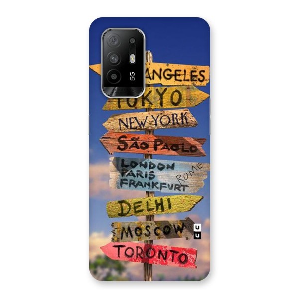 Travel Signs Back Case for Oppo F19 Pro Plus 5G