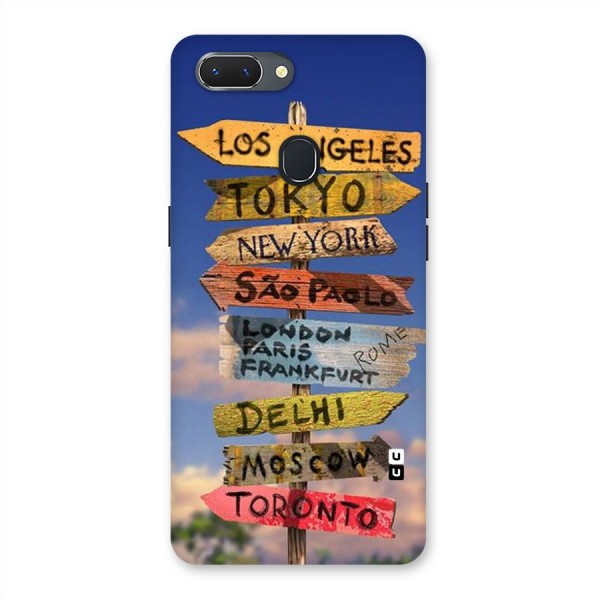 Travel Signs Back Case for Oppo Realme 2