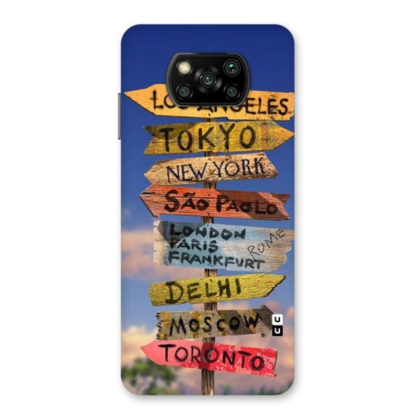 Travel Signs Back Case for Poco X3