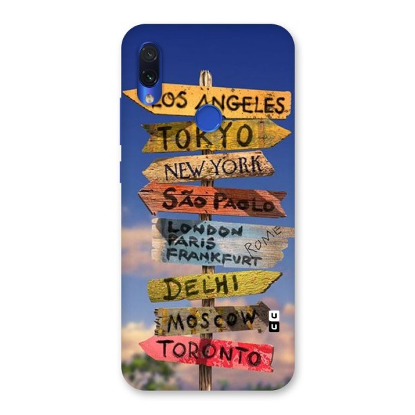 Travel Signs Back Case for Redmi Note 7