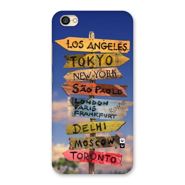 Travel Signs Back Case for Redmi Y1 Lite