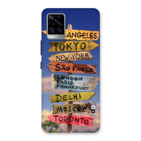 Travel Signs Back Case for Vivo V20 Pro