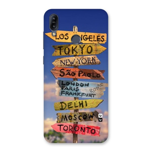 Travel Signs Back Case for Zenfone Max M2