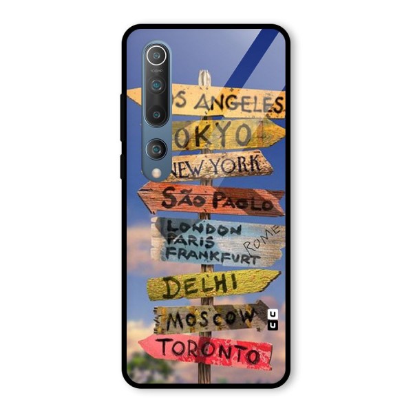 Travel Signs Glass Back Case for Mi 10