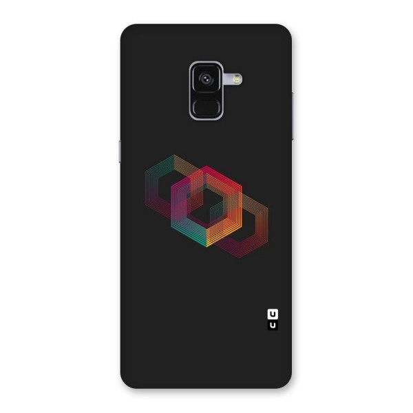 Tri-hexa Colours Back Case for Galaxy A8 Plus