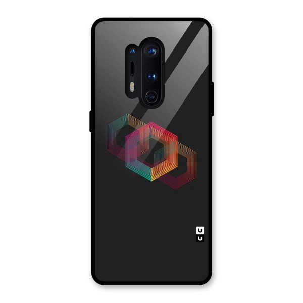 Tri-hexa Colours Glass Back Case for OnePlus 8 Pro