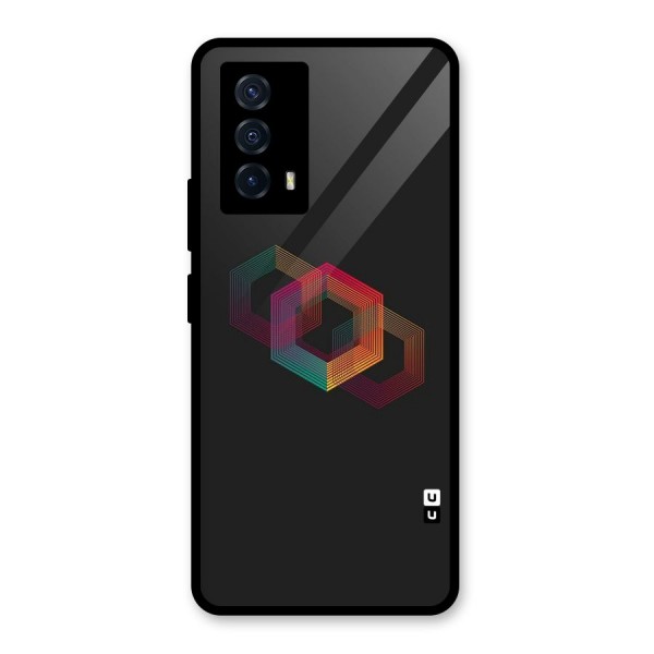 Tri-hexa Colours Glass Back Case for Vivo iQOO Z5