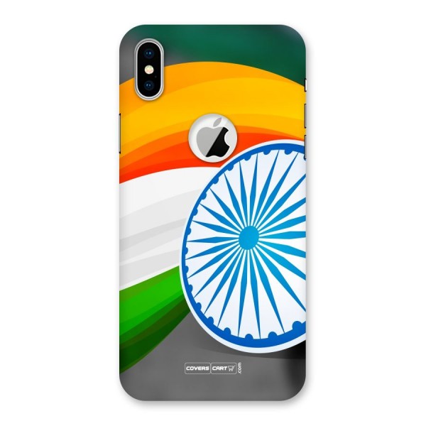 Tri Color Back Case for iPhone XS Logo Cut