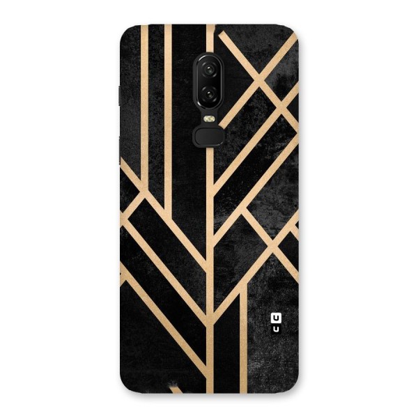 Tri Lines Gold Back Case for OnePlus 6
