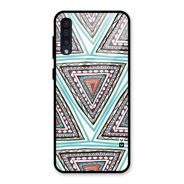Triangle Abstract Mode Glass Back Case for Galaxy A30s