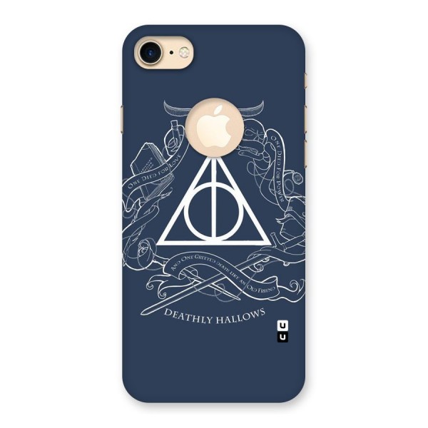 Triangle Blue Back Case for iPhone 7 Logo Cut