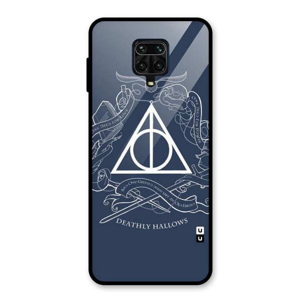 Triangle Blue Glass Back Case for Redmi Note 9 Pro